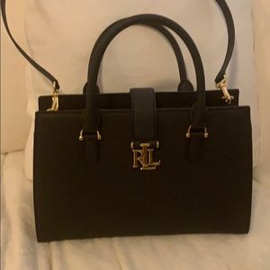New Ralph Lauren black leather bag.